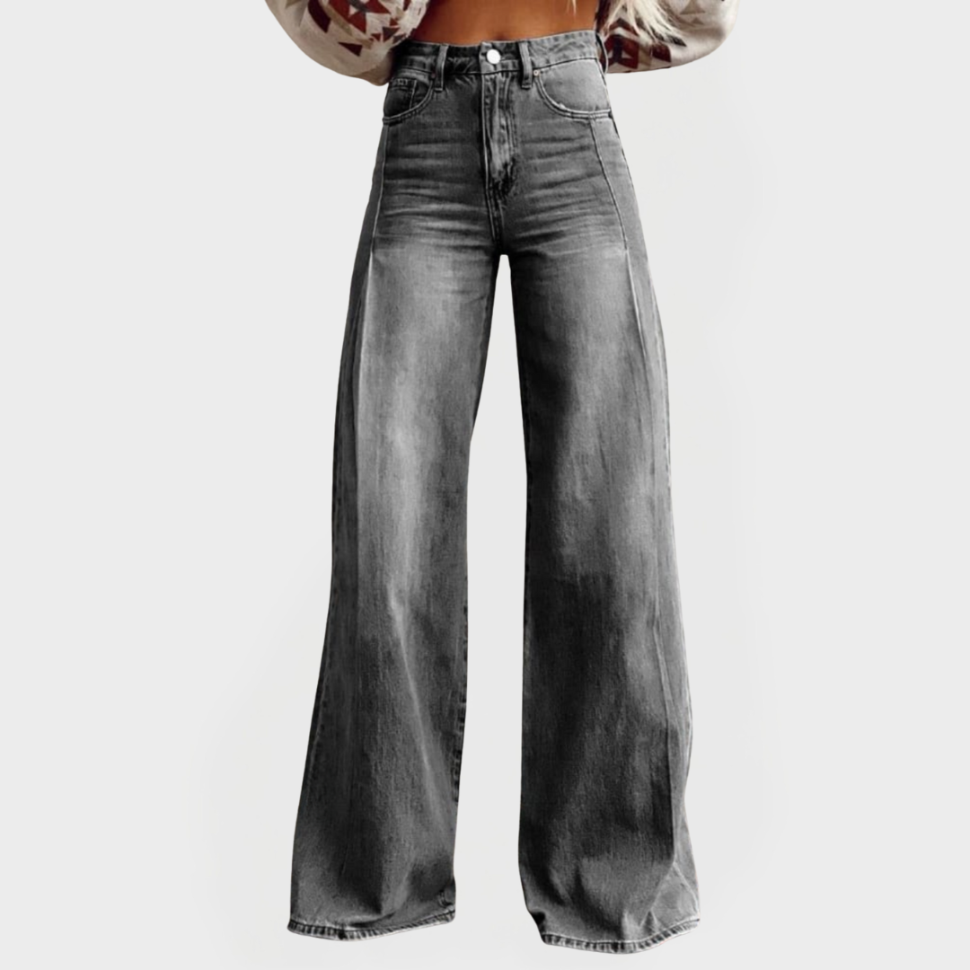 Pantalón de Jeans Elegante con Piernas Anchas