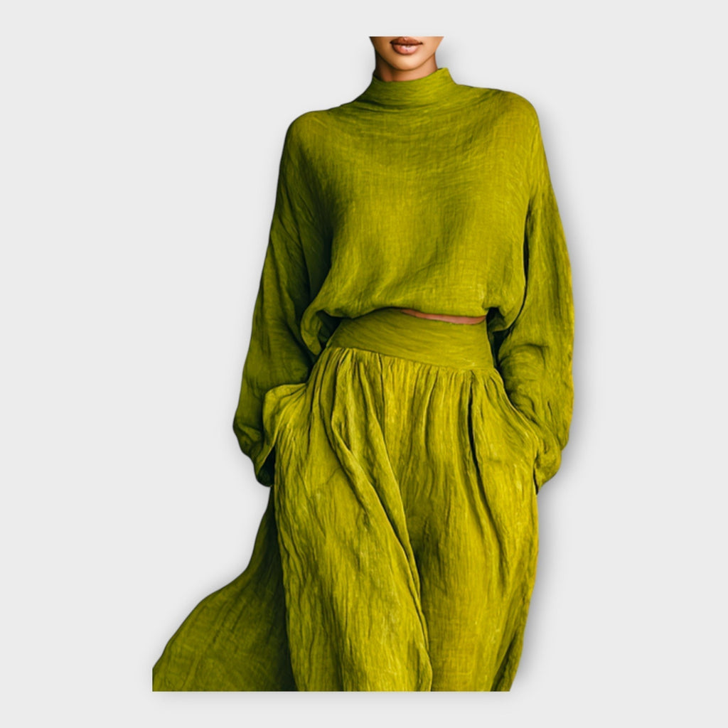 Conjunto de punto con elegancia etérea