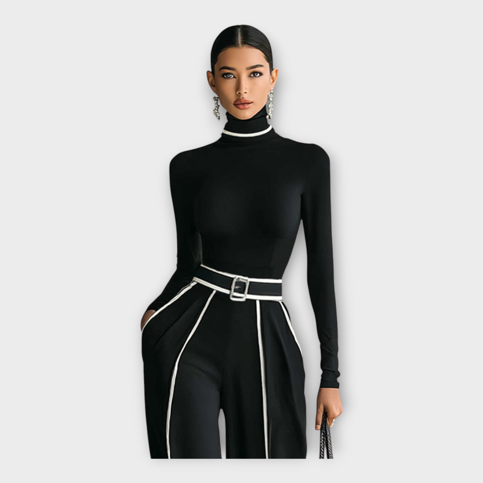 Mono elegante con estética minimalista
