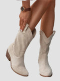 Xenia - Botas Vaqueras Modernas de Jean con Cremallera Lateral
