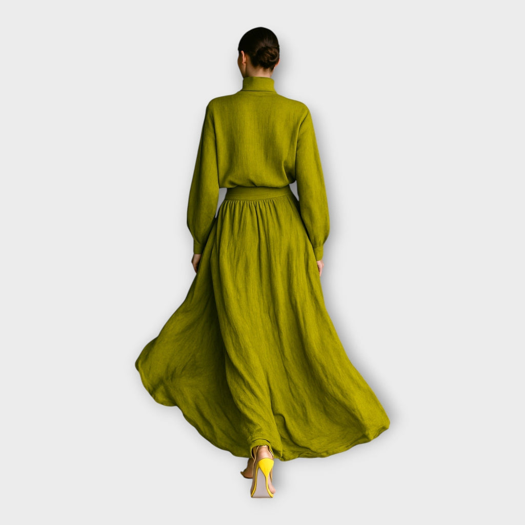 Conjunto de punto con elegancia etérea