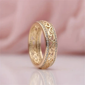 María| Anillo de Oro Brillante Hueco