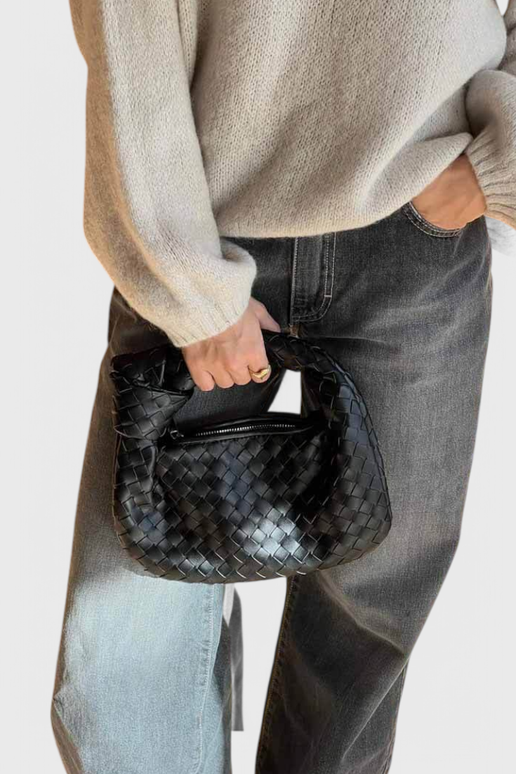 Bolso Satchel Mini Woven Sage